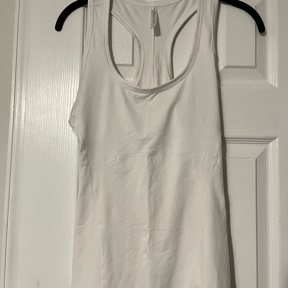 Fabletics racer back white Tank Top